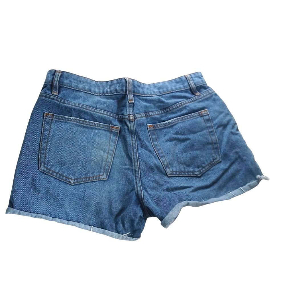 Seven7 Shorts Denim Jean Cargo Rolled Hem High Rise Size 26 Distressed - Picture 4 of 10